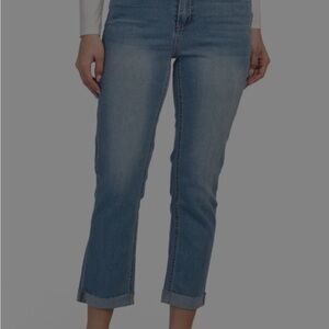 Nanette Lepore Blue Jolie Super High Rise Straight  Jeans